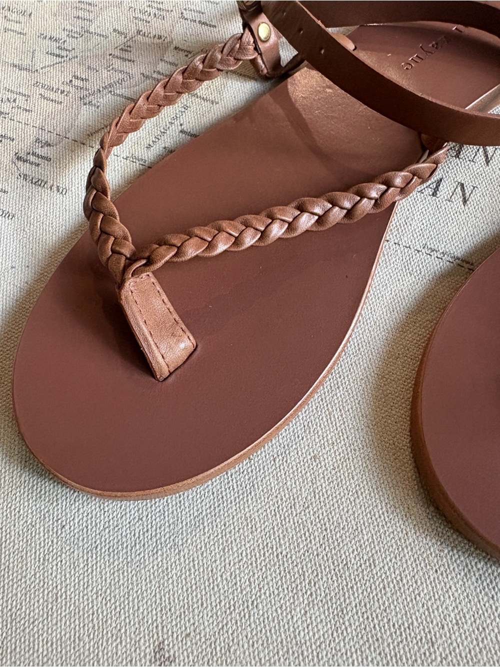 Jenni Kayne Leather Mila Sandal Size 40/9 (9.5) Saddle - Picture 7 of 14